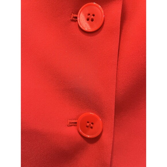Kasper Blazer Size 14 Jacket RED Suit Pockets EXEC - Picture 3 of 6